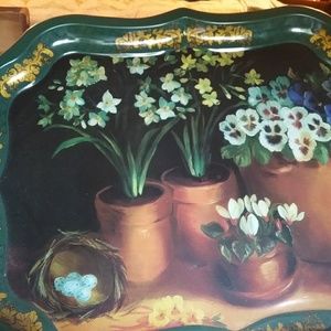 Ian Logan 1993 tole decorative tray